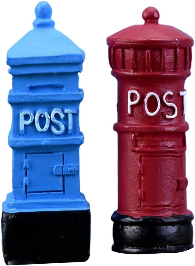 The Pot Dealer Miniature Mailbox Telephone Booth Fairy Home Garden Ornament Figurines Flower Pot Succulents Plant House Decor Bonsai Resin Craft Dollhouse Micro Landscape Decor - Image 4